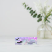 Makeup Artist, Holografische Lashes Glitter Drift Mini Visitekaartje (Staand voorkant)