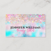 Makeup Artist Holographic Opal Glitter Iridescent Visitekaartje (Voorkant)