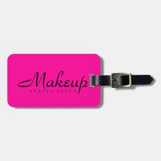 Makeup Artist Hot Pink Bagagelabel (Voorkant horizontaal)