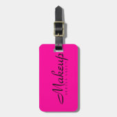 Makeup Artist Hot Pink Bagagelabel (Voorkant verticaal)