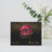 Makeup Artist Hot Pink Licht op zwart Briefkaart (Staand voorkant)