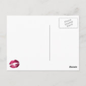 Makeup Artist Hot Pink Licht op zwart Briefkaart (Achterkant)