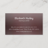 Makeup Artist Hot Pink Lips Floral Salon Visitekaartje (Achterkant)