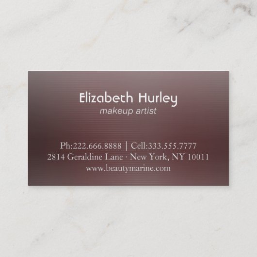 Makeup Artist Hot Pink Lips  Floral Salon Visitekaartje (Achterkant)