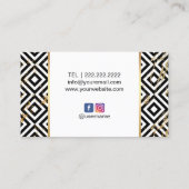 Makeup Artist Hot Pink Lips Trendy Salon Visitekaartje (Achterkant)