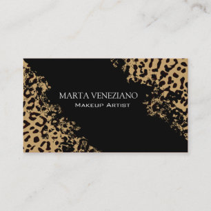 Makeup Artist III Professional Cosmetology Leopard Visitekaartje
