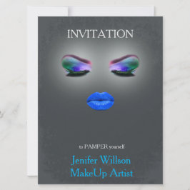 Makeup Artist Invitation Kaart