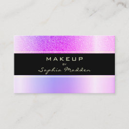 Makeup Artist Iridescent Ombre Trendy Glitter Visitekaartje