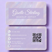 Makeup Artist Iridescent QR Code Professional Visitekaartje