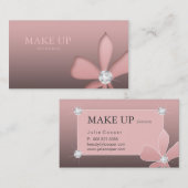 Makeup Artist Jewelry Pink White Diamonds Visitekaartje (Voorkant / Achterkant)