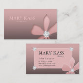 Makeup Artist Jewelry Pink White Diamonds Visitekaartje (Voorkant / Achterkant)