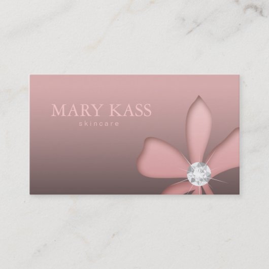 Makeup Artist Jewelry Pink White Diamonds Visitekaartje (Voorkant)