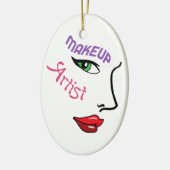Makeup Artist Keramisch Ornament (Links)