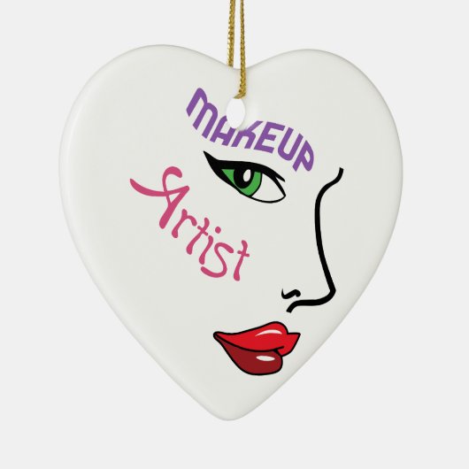 Makeup Artist Keramisch Ornament (Rechts)