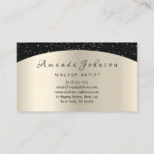 Makeup Artist Kiss Lips Glitter Ivory Beige Black Visitekaartje (Achterkant)