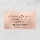 Makeup Artist Kiss Lips Glitter Roos Gold Drives Visitekaartje (Achterkant)