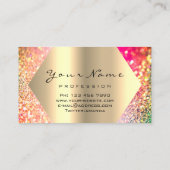 Makeup Artist Kiss LIPS Red LUX Holograaf GOLD Visitekaartje (Achterkant)