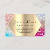 Makeup Artist Kiss LIPS Roze Glam Holograaf Visitekaartje (Achterkant)