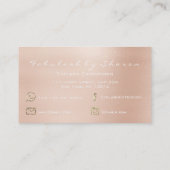 Makeup Artist Kiss Roos Gold Glitter Pink Visitekaartje (Achterkant)