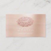 Makeup Artist Kiss Roos Gold Glitter Pink Visitekaartje (Voorkant)