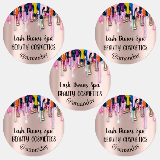 Makeup Artist Lash breekt aangepaste Logo nagels Labels (Groep)