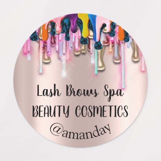 Makeup Artist Lash breekt aangepaste Logo nagels Labels (Design 2)