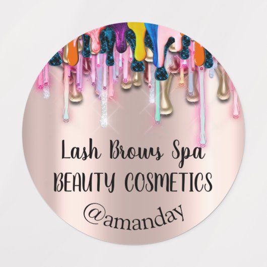 Makeup Artist Lash breekt aangepaste Logo nagels Labels (Design 1)