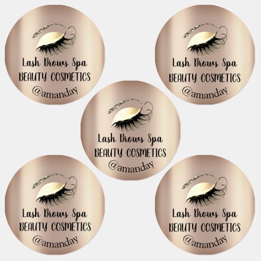 Makeup Artist Lash Brows Custom Logo Golg Labels (Groep)