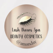 Makeup Artist Lash Brows Custom Logo Golg Labels (Design 2)