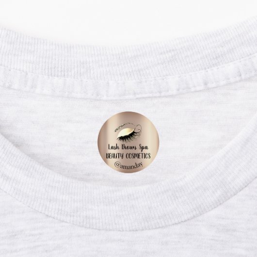 Makeup Artist Lash Brows Custom Logo Golg Labels (Aangebracht)