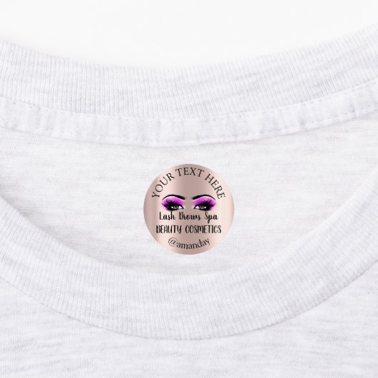 Makeup Artist Lash Brows Pink Eyes Roos Labels (Aangebracht)