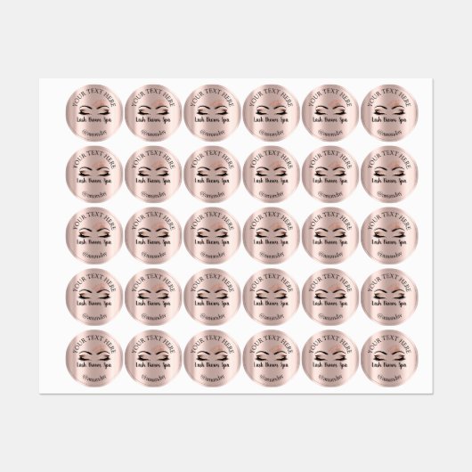 Makeup Artist Lash Brows Princess Eyes Labels (Vel)