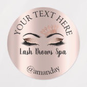 Makeup Artist Lash Brows Princess Eyes Labels (Design 2)