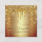 Makeup Artist Lash druist MUA Lux Warm Gold in Vierkante Visitekaartje (Voorkant)