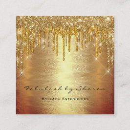 Makeup Artist Lash druist MUA Lux Warm Gold in Vierkante Visitekaartje