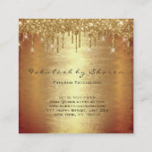 Makeup Artist Lash druist MUA Lux Warm Gold in Vierkante Visitekaartje (Achterkant)