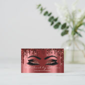 Makeup Artist Lash Extension Glitter Drift Burgund Visitekaartje (Staand voorkant)