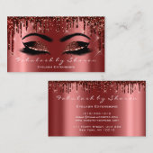 Makeup Artist Lash Extension Glitter Drip Confetti Visitekaartje (Voorkant / Achterkant)