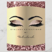Makeup Artist Lash Extension Roos Gold Flyer Price (Achterkant)