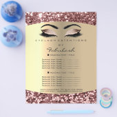 Makeup Artist Lash Extension Roos Gold Flyer Price (Enkel)