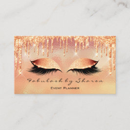 Makeup Artist Lash Eye Glitter Drijft koraal metaa Visitekaartje