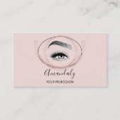 Makeup Artist Lash Friseur Logo QR CODE FrameRose Visitekaartje (Voorkant)