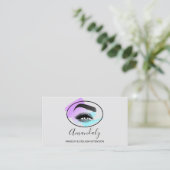 Makeup Artist Lash Friseur Logo QR CODE Lijst Visitekaartje (Staand voorkant)