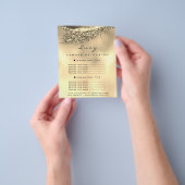 Makeup Artist Lash Glam 2 pagina's Prijslijst Goud Flyer (Hand)