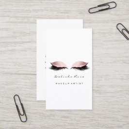 Makeup Artist Lash Glitter Pastel Roze oog Visitekaartje