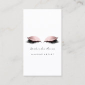 Makeup Artist Lash Glitter Pastel Roze oog Visitekaartje (Voorkant)