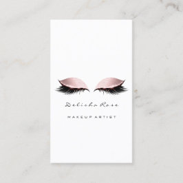 Makeup Artist Lash Glitter Pastel Roze oog Visitekaartje