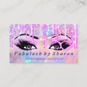 Makeup Artist Lash HolografH Roze Schaar Visitekaartje (Voorkant)