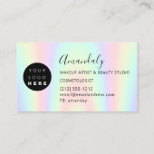 Makeup Artist Lash Nail Custom Logo Holograaf Visitekaartje (Achterkant)