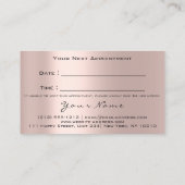 Makeup Artist Lash Pink Holograph Appointcard Afsprakenkaartje (Achterkant)